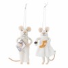 Bloomingville PEO Ornament, Wool, White, L9xH13xW5 cm, Set of 2