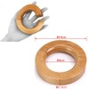 HappyHome Curtain Tassels Magnetic Wooden Ring Tiebacks Backs Left and