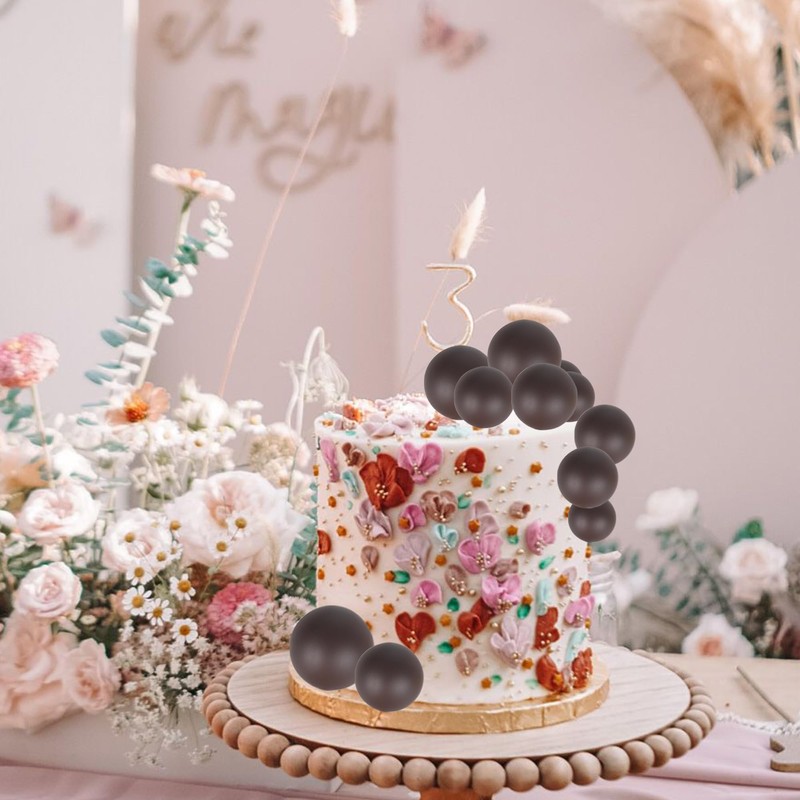 24 bolas de decoración para tartas, bolas de espuma, con
