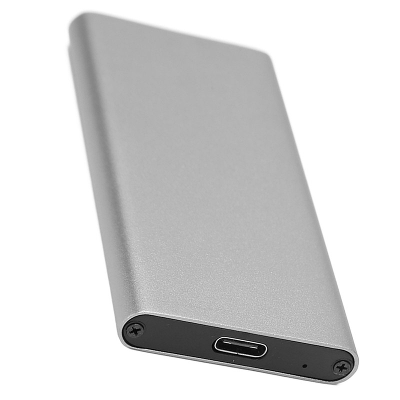 Tyep C to MSATA Enclosure Aluminum Alloy USB3.1 Gen2 Type