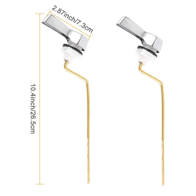 Hibbent 2 Pack Universal Side Mount Toilet Handle Angle-Mount Adjustable