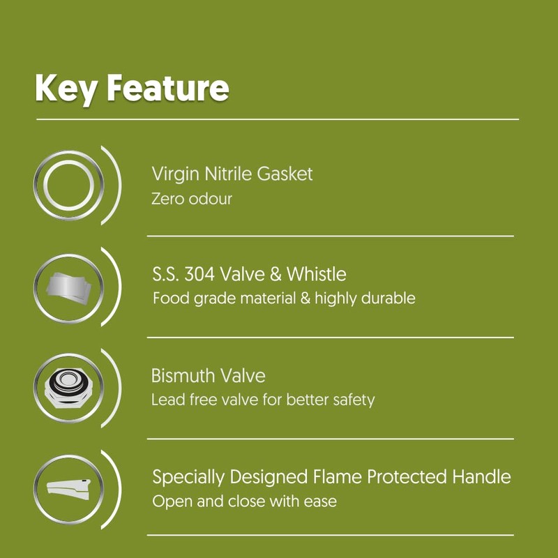 Preethi Hard Anodized Induction Base Outer Lid Pressure Cooker 5