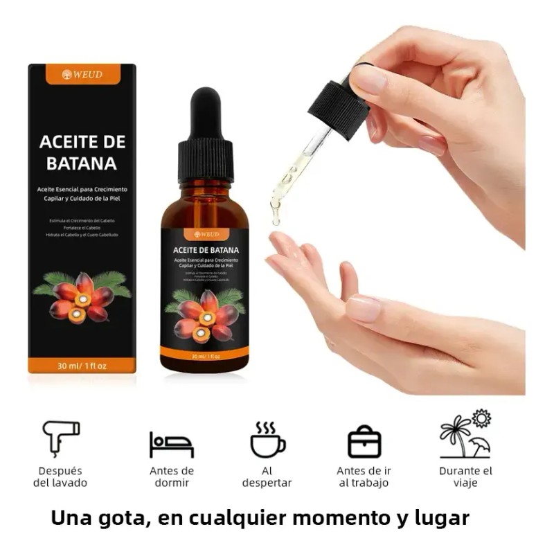 Aceite Batana 100% Natural Para Crecimiento Y Cuidado Barba