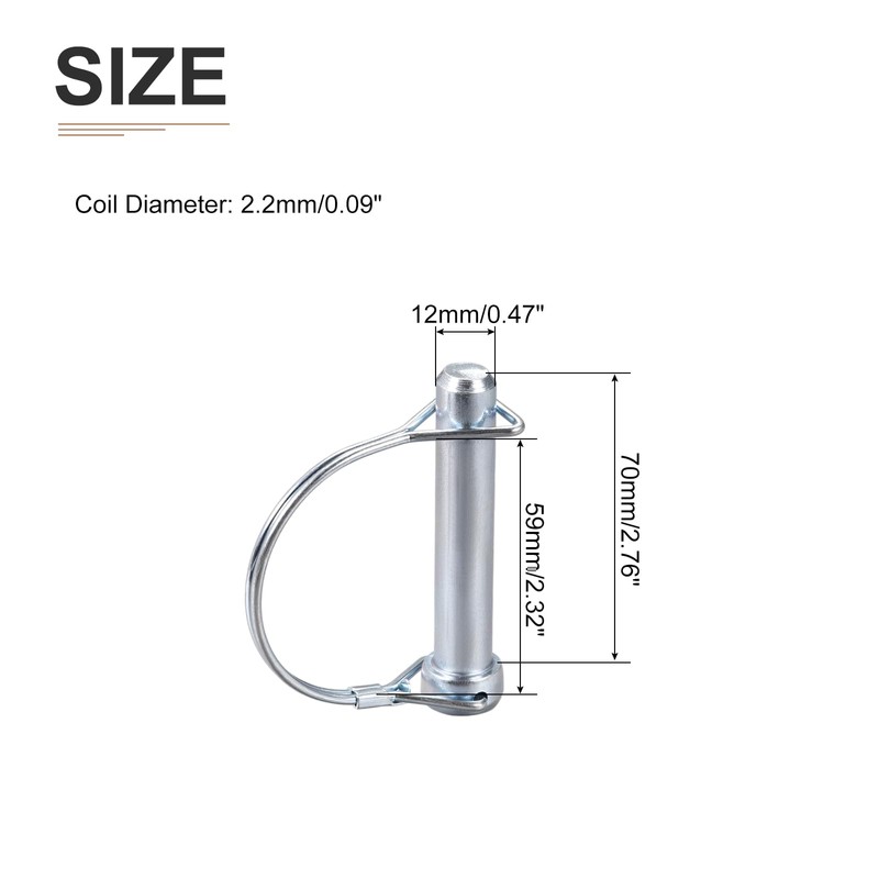 DTGN 12mm x 70mm (DxL) Axle Lock Pin - 2
