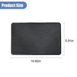ZIMISI Car Dashboard Anti-Slip Mat, 10.6" x 5.9" Multifunctional Gripping Pad, Center Console Sticky Adhesive Pad, Car Dashboard Mat for Cell Phones, Keys, Sunglasses, GPS (Grid Pattern)