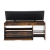 Shoe Storage Bench with Flip Drawers & Lift Top Storage