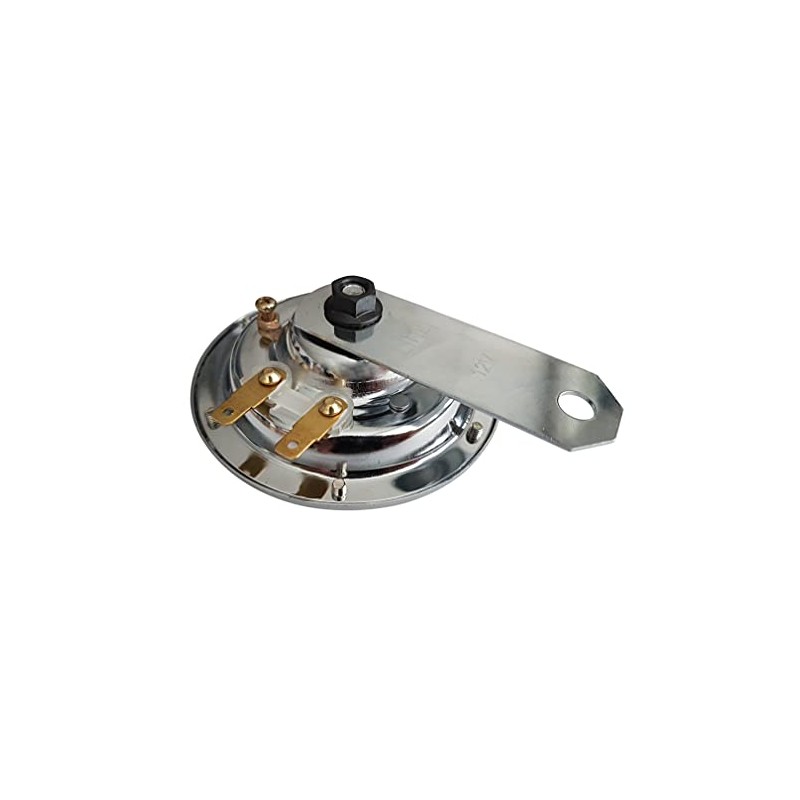 HORN UNIVERSAL 12V CHROME 100mm Diameter