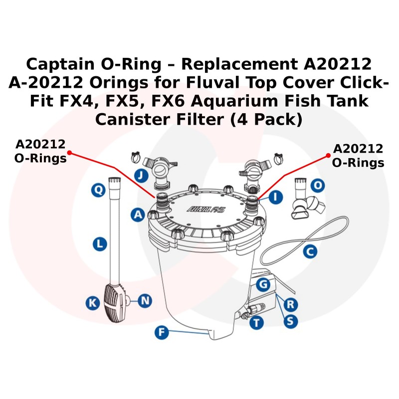 Captain O-Ring – Replacement A20212 A-20212 Orings for Fluval Top