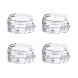 4 Pieces Gas Stove Button Protector Cover, Cooker Switch Protector Cover, Child Safety Cooker Clear Cover, Removable Button, Oilproof Cover