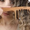 Peine de madera de dientes anchos Cepillo Ancho de Madera