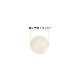 sourcing map PA66 Nylon Solid Plastic Balls 7 mm G3 Precision Bearing Ball Pack of 2