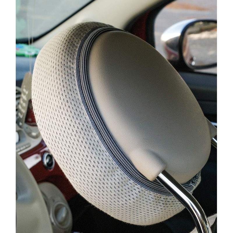 CORA Custom Front Seat Covers Fiat 500 07> Grey/Cream