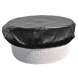 Hearth Products Controls HPC Fire Black Vinyl Fire Pit Cover (FPC-45), Round, 45-Inch
