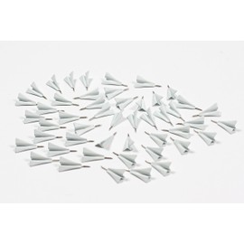 Metal Planes with Pins - Pins (Pack of 50) for Wooden Cards, Paper, Notes, Memos, Staplers, Cork Boards, Notice Boards, Calendars