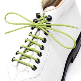 LACCICO Shoelaces | Round Robust Waxed | Diameter 2.5 mm Colour: Light Green Length: 120 cm