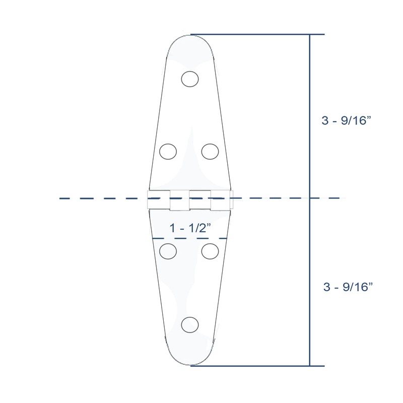 Boat Stainless Steel Strap Hinges for Marine RV Skylight Locker