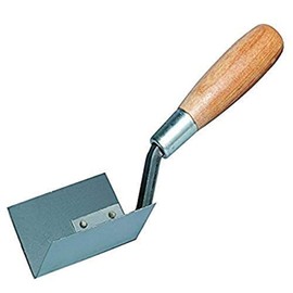 Bon 13-300 Inside Corner Trowel, Stainless Steel 1-inch x 1-inch, Wood Handle