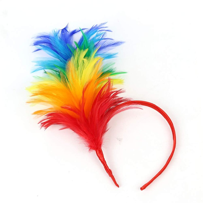 Lurrose 20s Headband Feather Headband Wedding Headpiece Vintage Party Gatsby