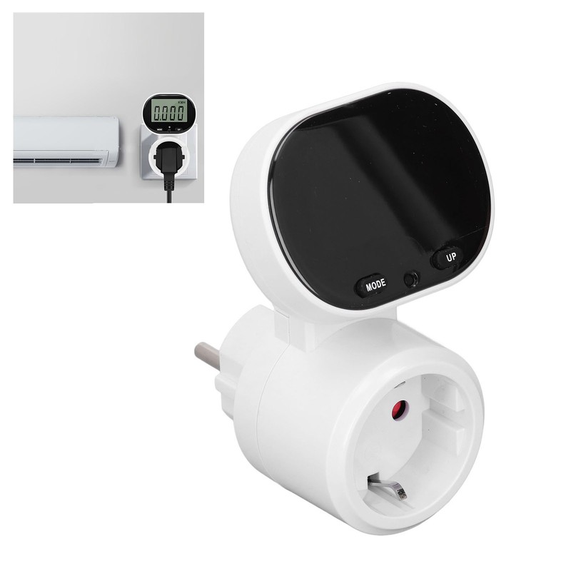 Power Meter Rotatable Large Display 0.00‑9999.9KWH Accurate Watt Meter for