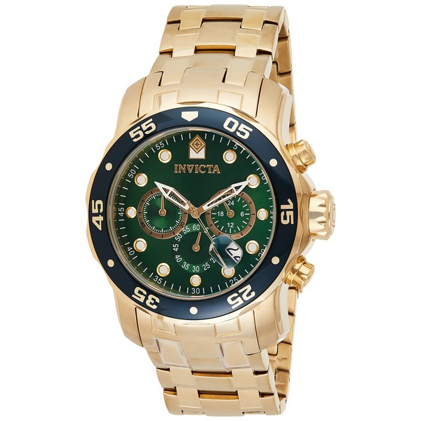 Invicta Men's 0075 Pro Diver Chronograph 18k Gold-Plated Watch