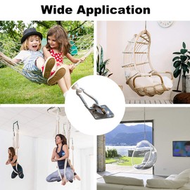 Eurmax USA 800 lb Capacity Hammock Hanging kit Shade Sail Hardware Hammock Hooks & Carabiners Suspension Ceiling Hooks for Hammock Stand,Porch,Yoga & Brazilian Hammocks,Swing Chair