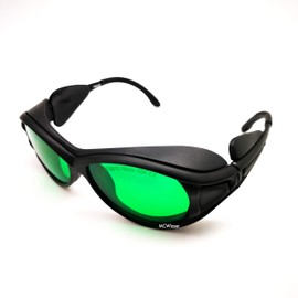 MCWlaser Laser Safty Protective Goggles Glasses 190-470 & 610-760 nm Typical for 355nm 405nm 447nm 450nm 406nm 460nm 635nm 650nm 655nm 671nm 694nm 750nm 755nm Absorption Type EP-13 Style 2