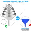 Toncoo 6 Pack Stainless Steel Funnels for Kitchen Use, Food