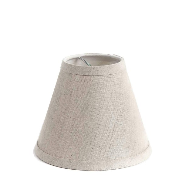 Urbanest Chandelier Pure Linen Shade, Oatmeal, 3" x 6" x 5", Clip On