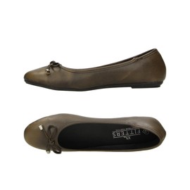 Fitters Ballerinas in Plus Sizes, Fitters Ballerinas Yvi, Fashionable Women's Shoes in Large Sizes, Ballerina YVI in Size EU 42 43 44 45, Brown brushed