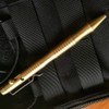 Solid Brass Pen with Retractable Refills and Bolt Action Portable