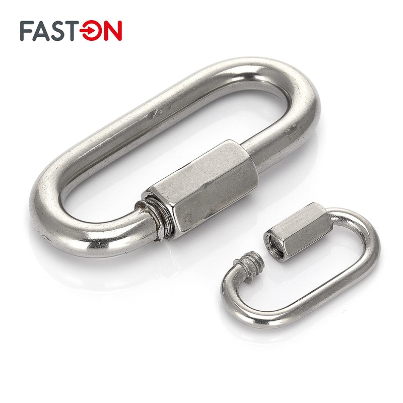 FASTON Stainless Steel Carabiner Screw Cap D = 6 (Pack