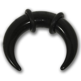 Pain-is-Art Black Acrylic Expander Piercing 1.6-10 mm, Acrylic