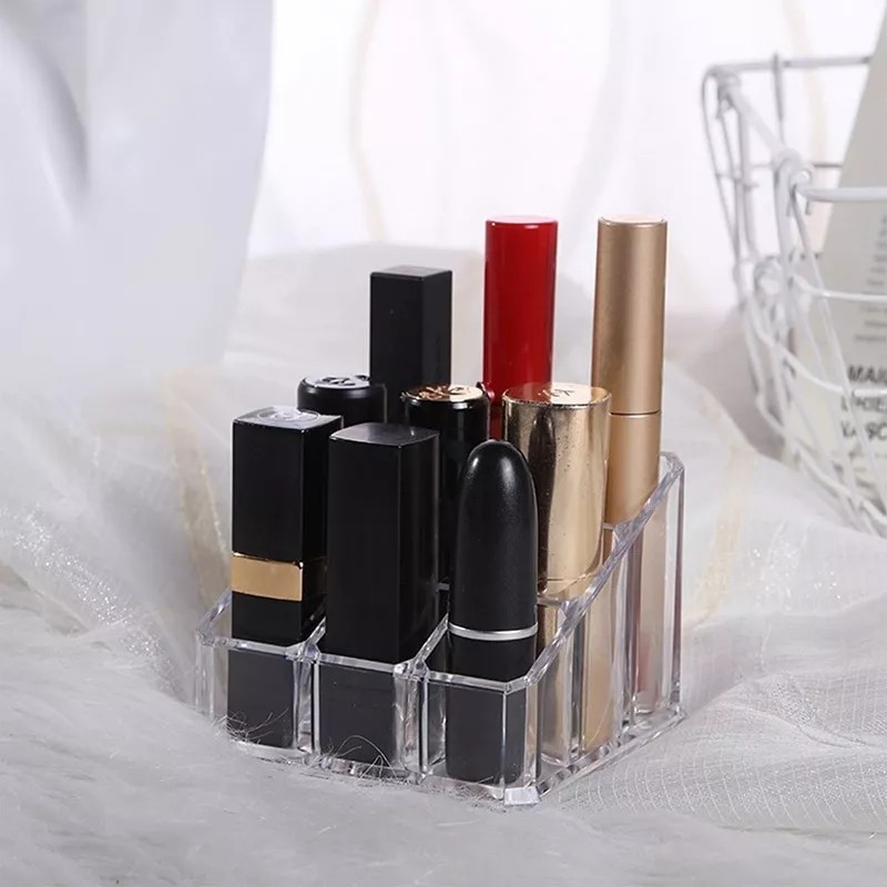24x7 Organizador De Acrilico 9 Labiales Exhibidor Maquillaje
