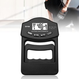 Digital Hand Strength Gauge, 180 kg / 316 lbs Hand Dynamometer with 19 Sets Single Plates Intelligent Sensitive Grip Strength Trainer Electronic Grip Strength Meter Large LED Screen (Black)