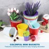 PATIKIL 6"x5" Small Metal Buckets with Handle, 6 Pcs Mini
