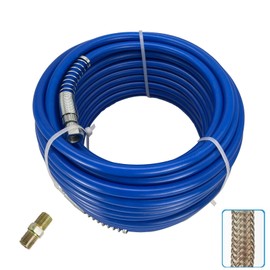 65ft x 1/4" Airless Paint Spray Hose, Blue Color Sprayer Light Flexible Fiber Tube (20 Meter for 3300PSI Maximum 4300 PSI Sprayer Gun)
