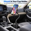 Car Cup Holder Phone Mount – Adjustable Base, Flexible Gooseneck