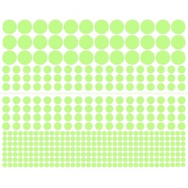 1 Sheet Glow in The Dark Wall Stickers, 407 Pcs Removable Glow in Dark Dots Wall Decals, Adhesive Dots Luminous, Glow in The Dark Ceiling Stickers, Wall Window Stickers