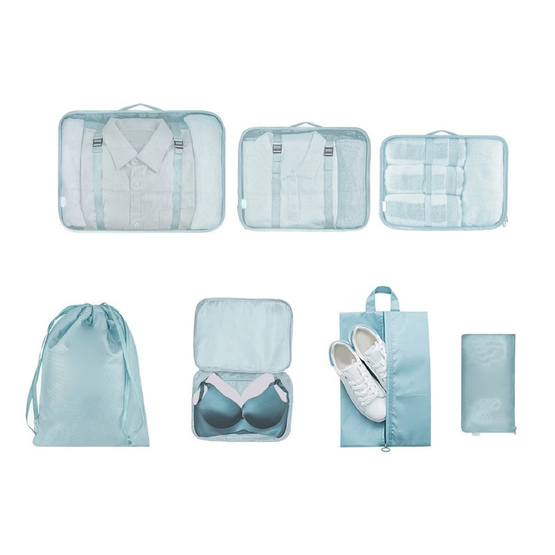 7 Piece Packing Cubes Set High Capacity Multifunction Foldable Luggage