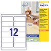 Avery L4743REV-25 Printable, Customisable Removable Labels, 12 Labels per Sheet,