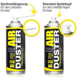 Oputec 3 x 400ml Oputec Air Duster Tastatur Reiniger Druckluftspray Druckgasreiniger
