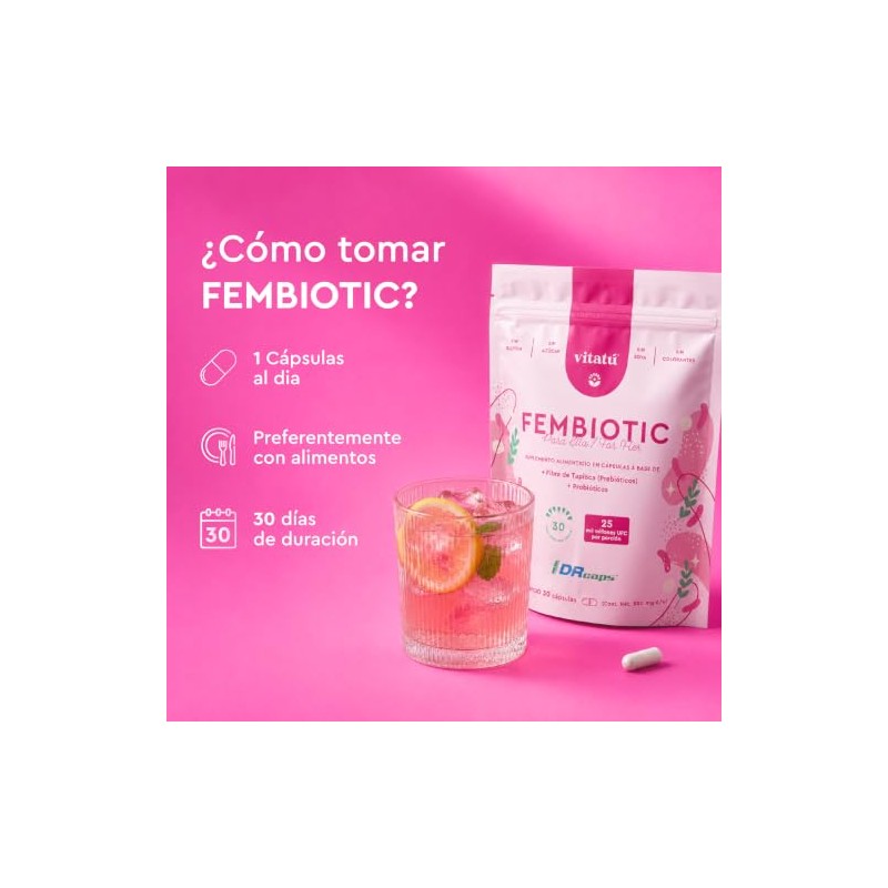 Vitatú | Fembiotic Probióticos para Mujer | Prebióticos + Probióticos