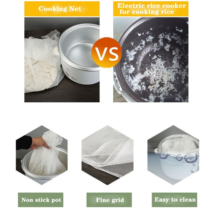 Rice Net,43" x 43" Sushi Rice Cooking Net,Non-Stick Rice Cooker