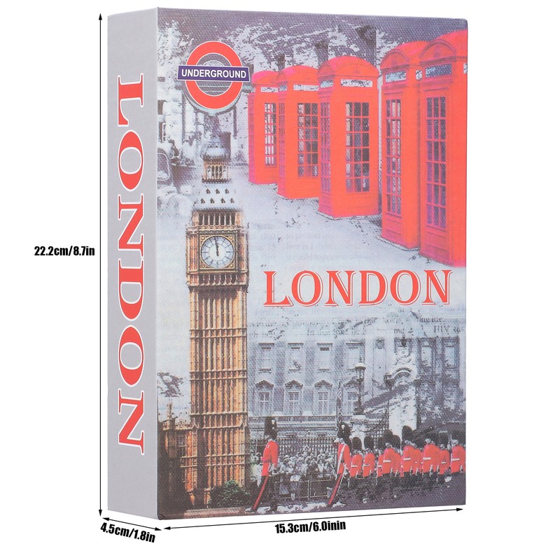 Simulation Book Security Locking Box Cash Coin Money Storage Safe
