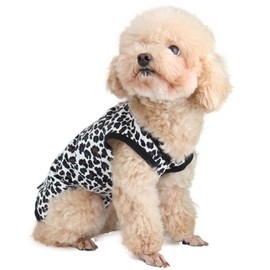 Etdane Dog Recovery Suit for Female Male Dog Onesie for Surgery Dog Surgical Suit After Spayed Dog Neuter Body Suits Fit Small Medium Dog with Pee Hole Leopard Print/X-Small