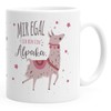 MoonWorks® Kaffee-Tasse mit Spruch Mir egal ich bin ein Alpaka