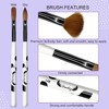 MAGIC ARMOR 3pcs Acrylic Nail Brush Set, Size 8/10/14 Nail