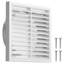 Hon&Guan Diameter 150 mm, lockable grille with integrated pest protection, ABS closing grille for garages, sheds