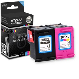 Mipuu 2 XXL Printer Cartridges Compatible with HP 305XL HP 305 Black Colour for Deskjet 2700 2710 2720 2730 4100 Deskjet Plus 4120 Envy 6000 6020 6420