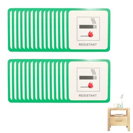 30PCS Fire Safety Labels for Furniture Dl7 Safety Hanging Fire Labels for Furniture （Green）